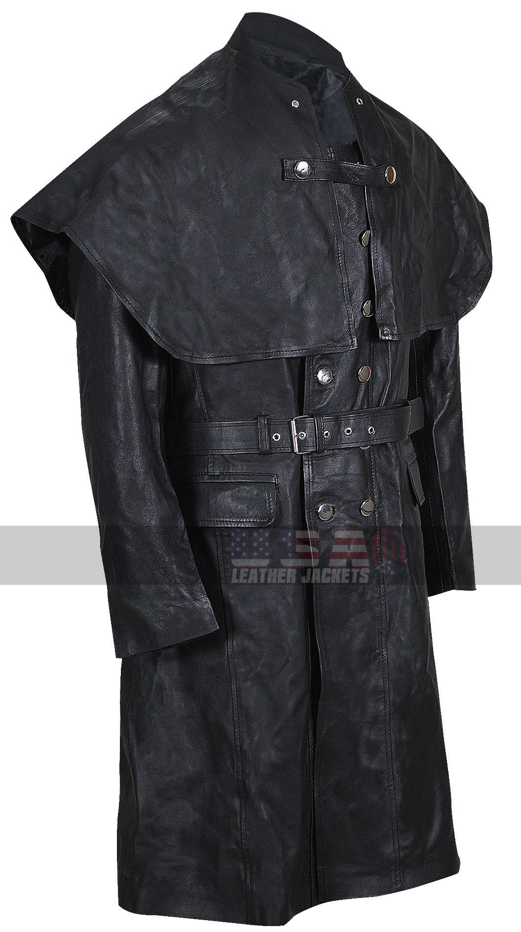Bloodborne Yharnamite Cosplay Gothic Trench Costume Black Leather Coat