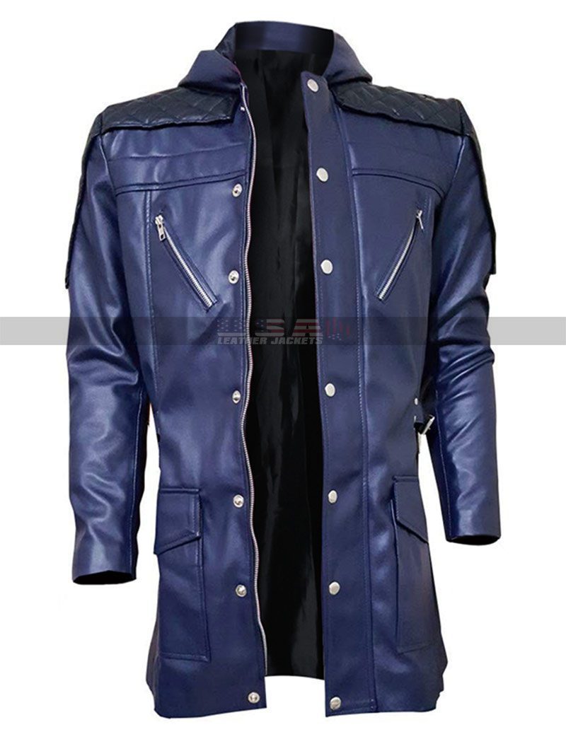 Devil May Cry-5 Nero Blue Leather Jacket 