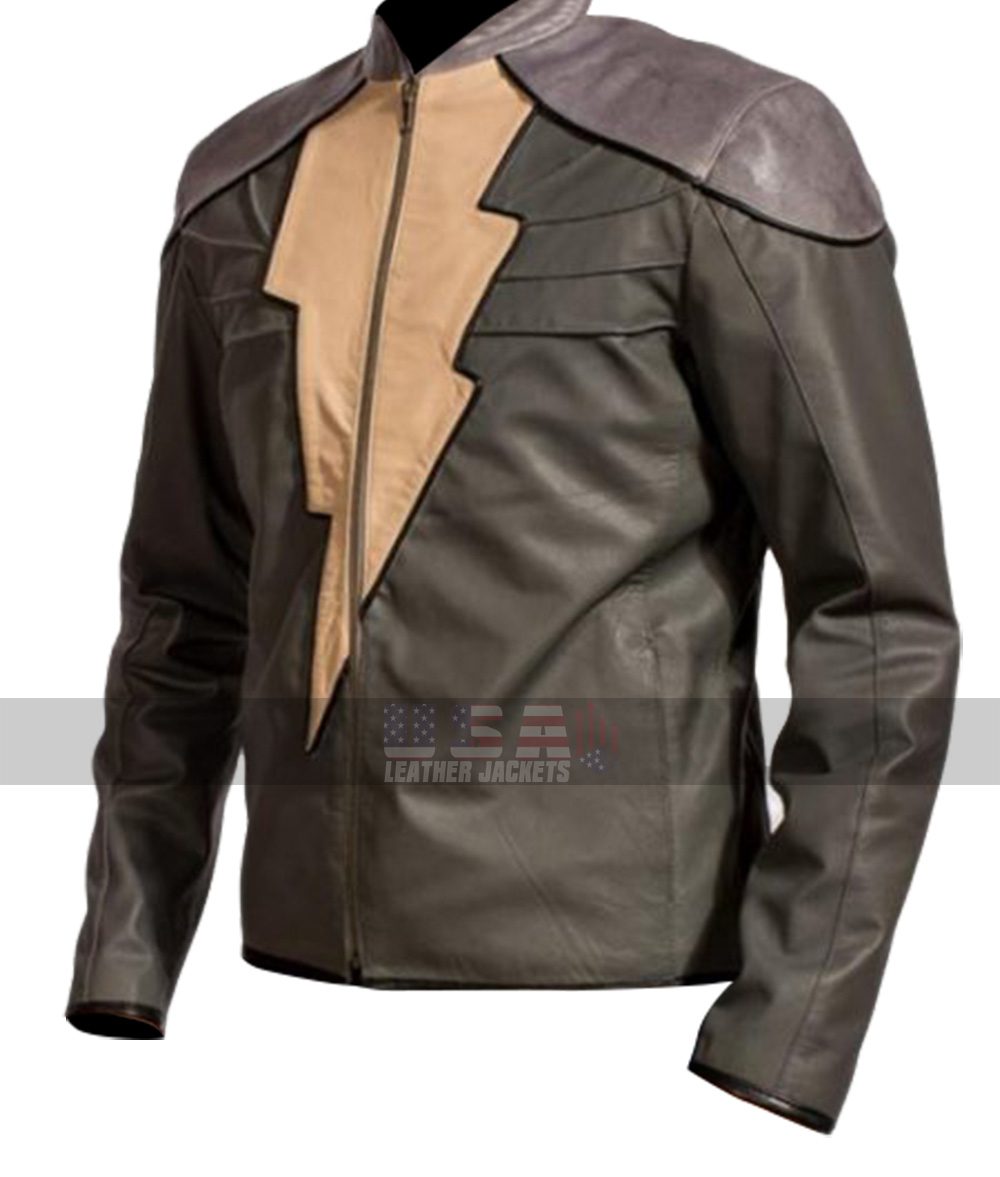 Injustice Gods Among Us Shazam (Black Adam) Costume Leather Jacket