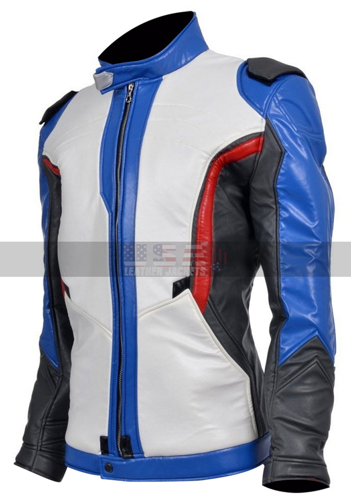 Overwatch Soldier 76 Motorcycle Costume Leather Jacket