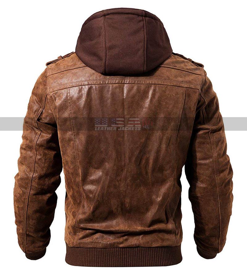 PUBG Playerunknowns Battlegrounds Player Leather Hooded Jacket 