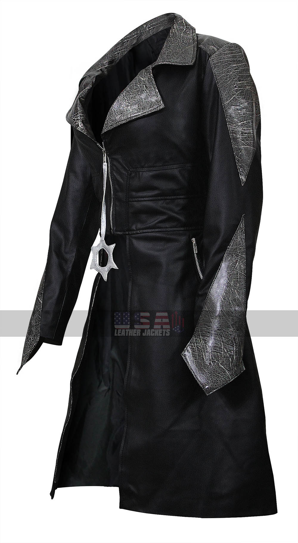 The Flash Caitlin Snow (Danielle Panabaker) Black Leather Coat