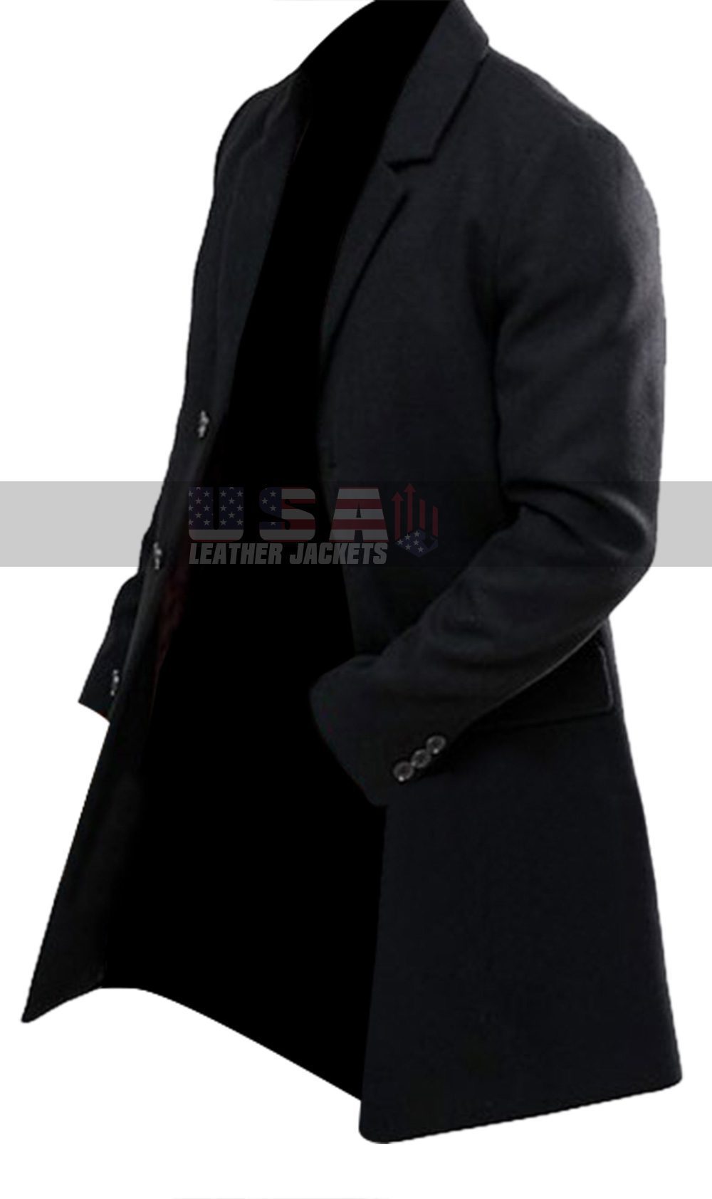 The Hitman's Bodyguard Ryan Reynolds Black Cotton Coat
