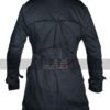 Jennifer Lawrence (Tiffany) Trench Black Cotton Coat