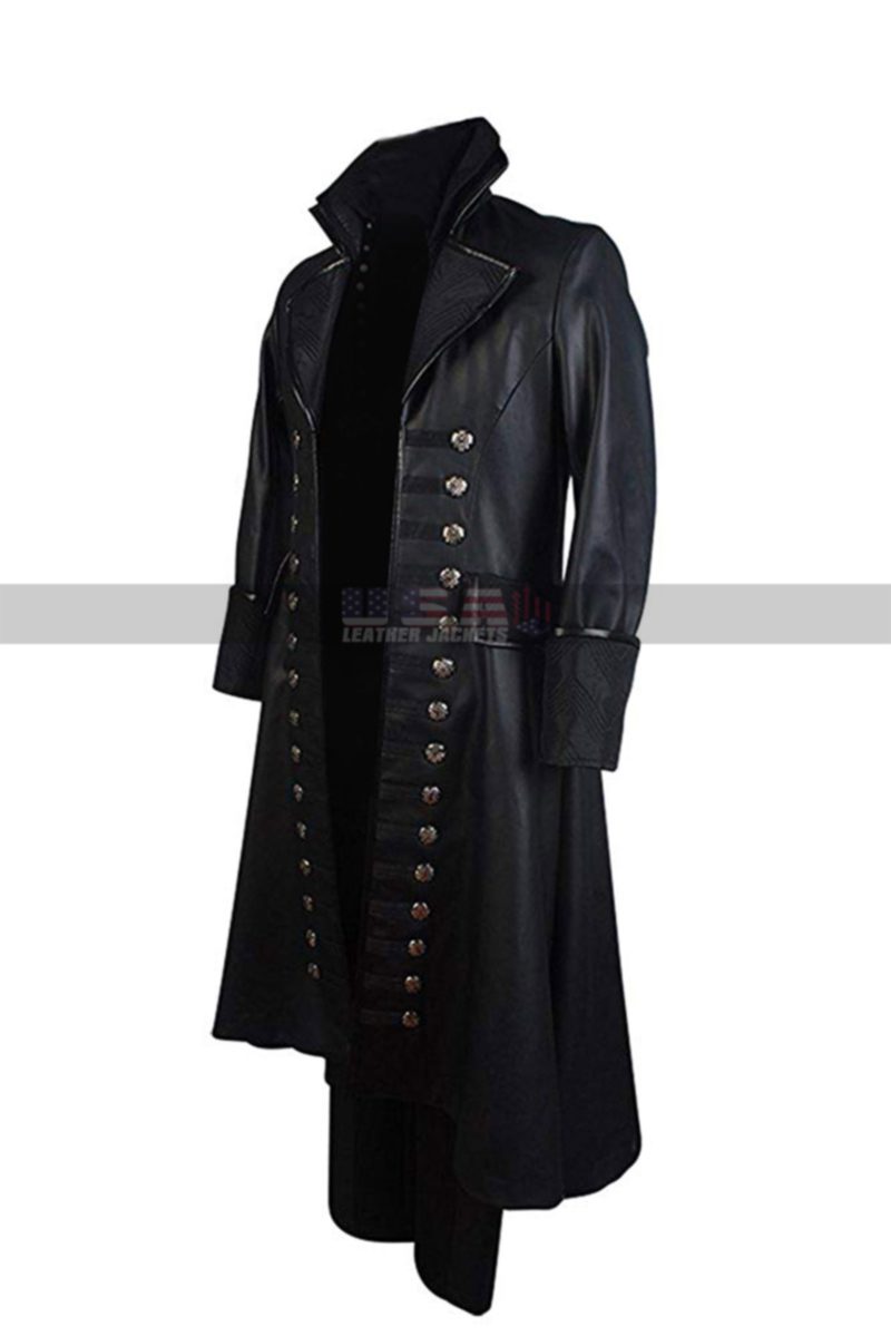 Colin O'Donoghue Once Upon Time S5 Captain Hook Leather Coat