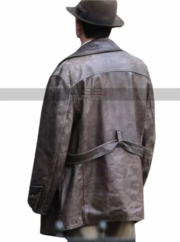 Live By Night Ben Affleck Vintage Distressed Brown Leather Coat 