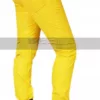 Freddie Mercury Slim Fit Yellow Leather Pants