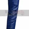 Men's Slimfit Stylish Blue Leather Pants