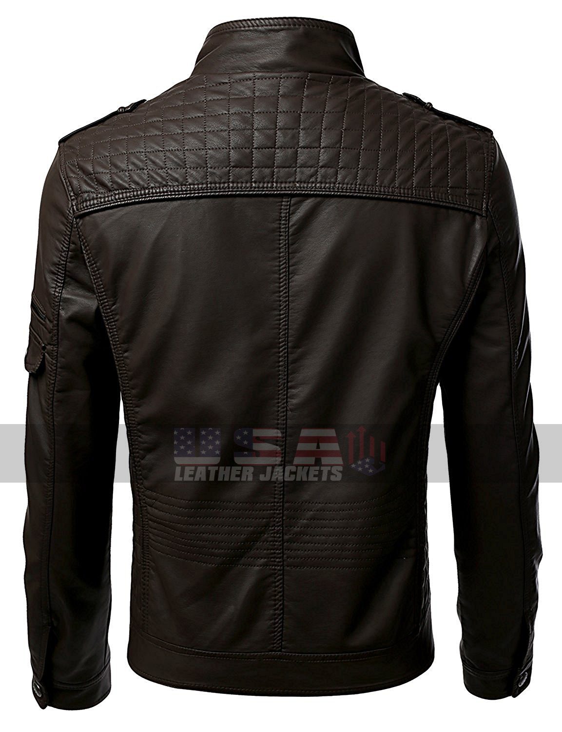 Cafe Racer Slim Fit Biker Leather Jacket