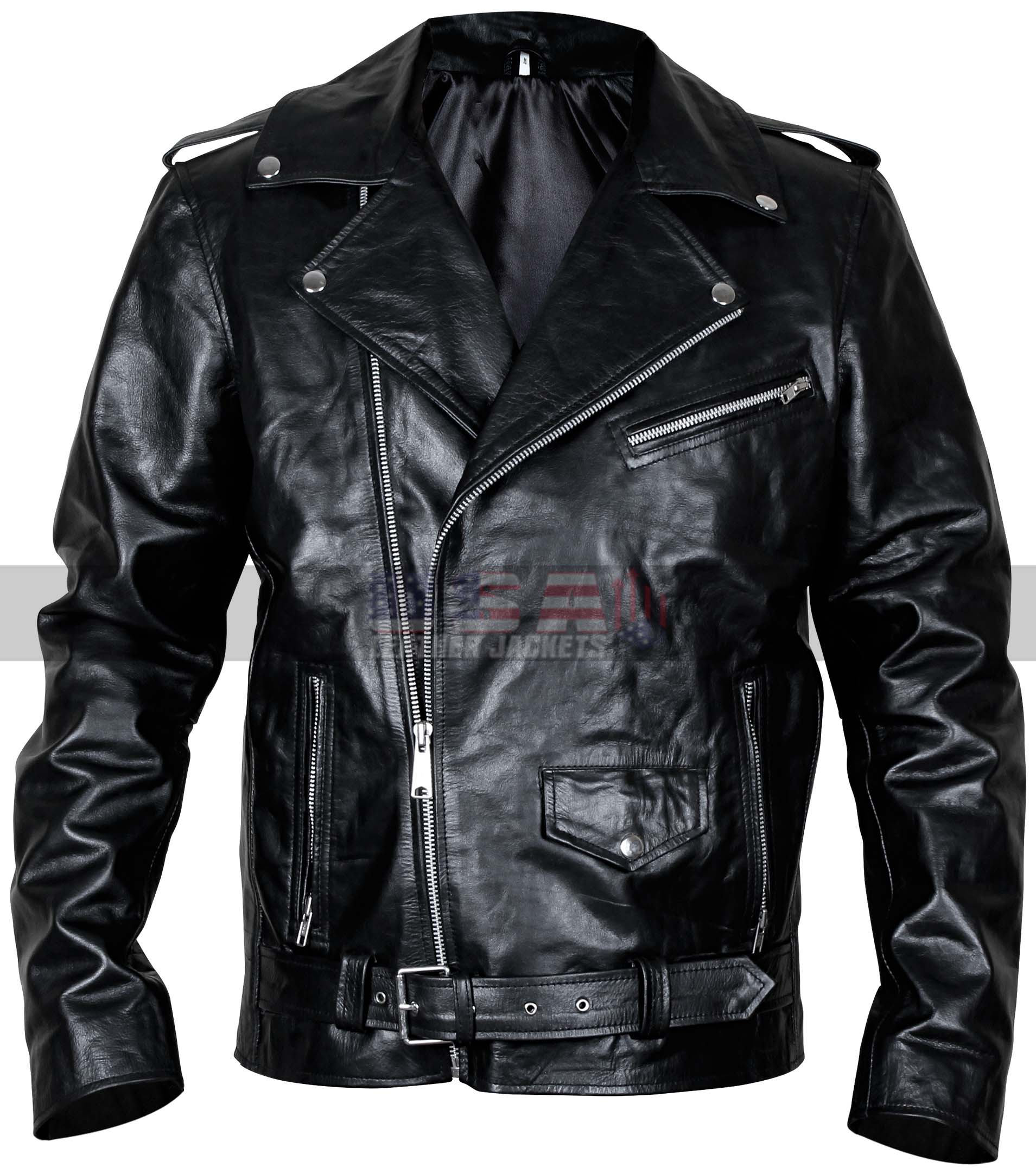 Cafe Racer Classic Brando Biker Style Black Leather Jacket