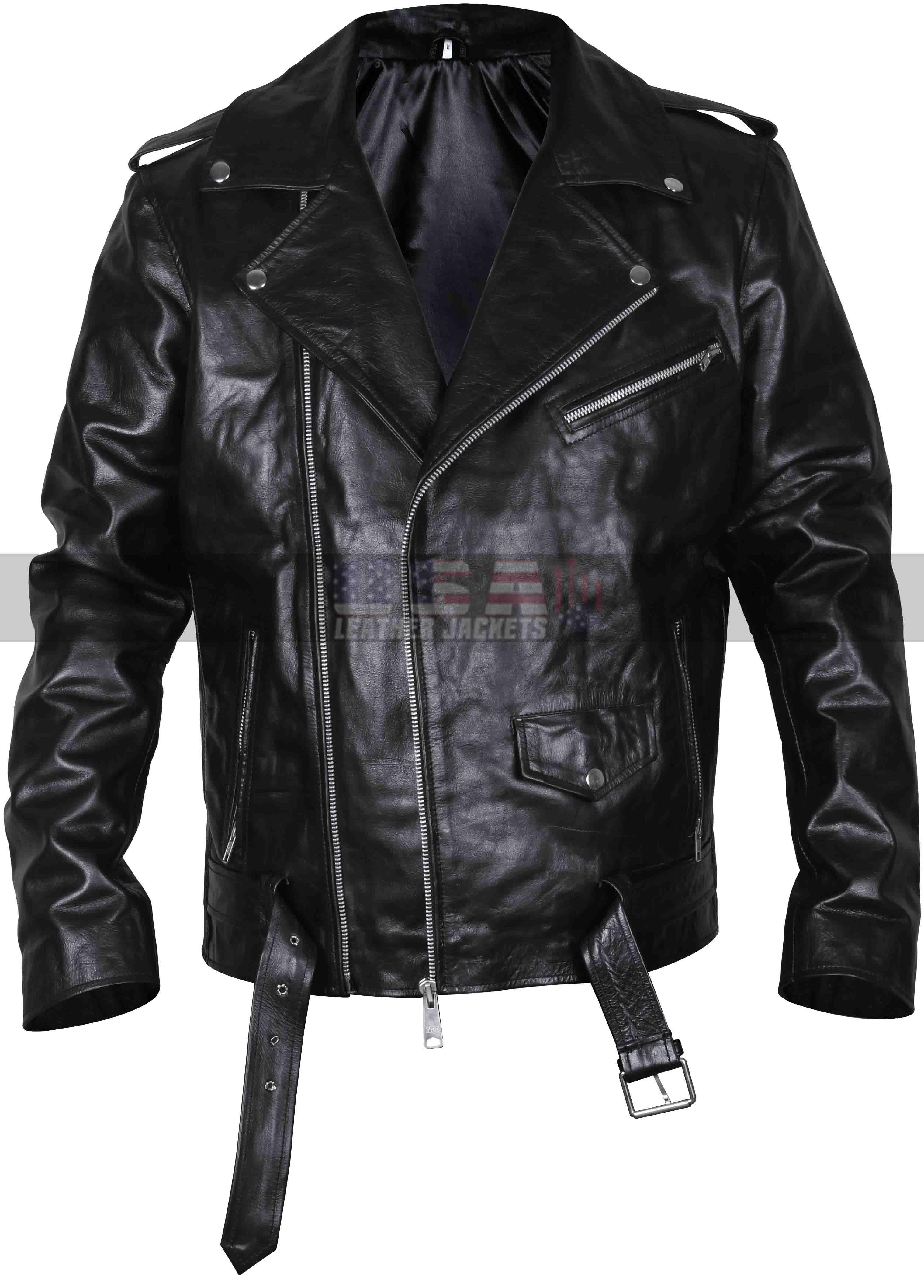 Cafe Racer Classic Brando Biker Style Black Leather Jacket