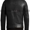 Men Vintage Front Buttoned Closure Biker Black Leather Jacket