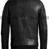 Men Vintage Front Buttoned Closure Biker Black Leather Jacket
