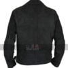 Mens Brando Biker Unique Style Black Suede Leather Jacket