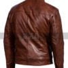 Cafe Racer Retro Slim Fit Brown Leather Jacket