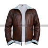 Men's Aviator RAF B3 Fur Shearling Brown Leather Jacket