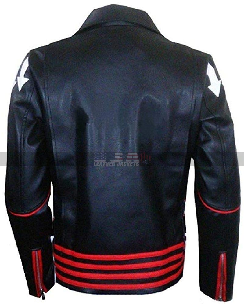 Freddie Mercury Black And Red Leather Jacket