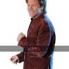 Rock Star Jon Bon Jovi Maroon Suede Leather Jacket