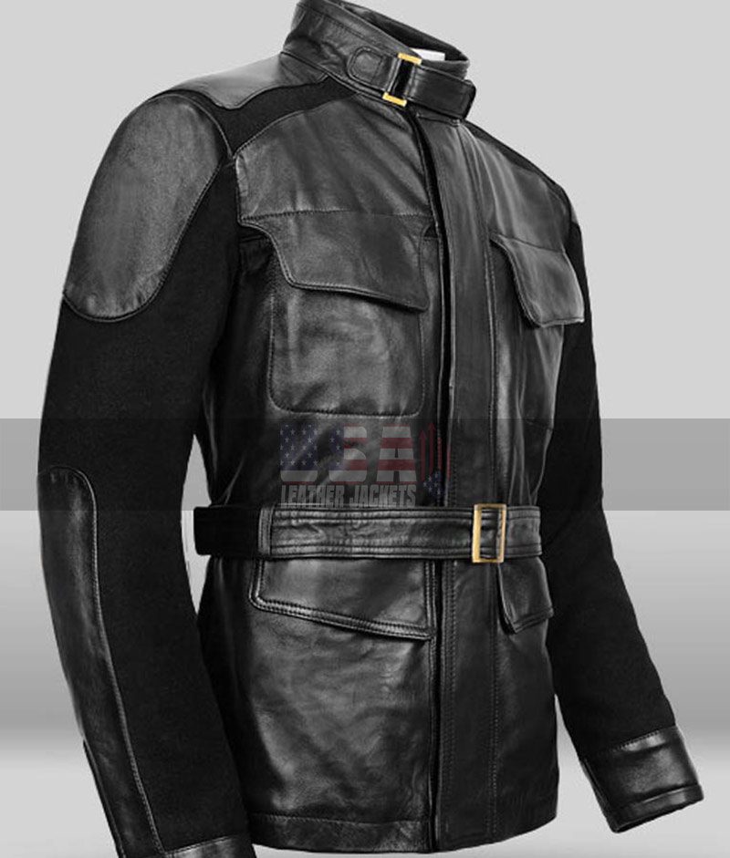 Avengers Age of Ultron Nick Fury Black Leather Jacket