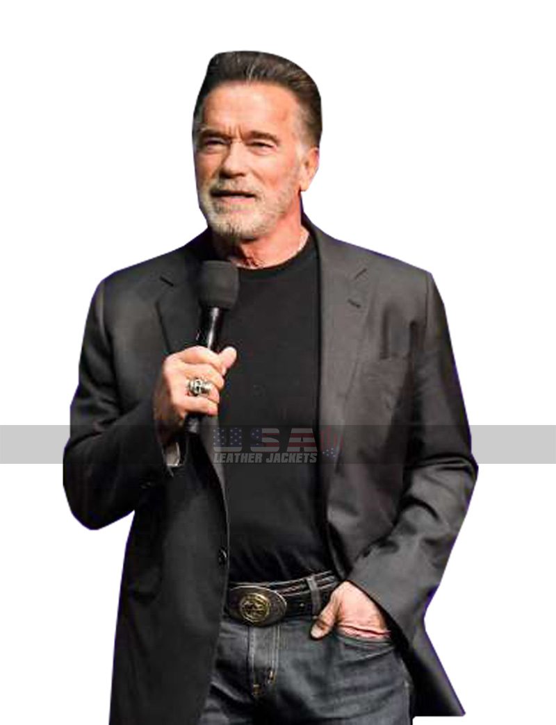 Terminator Dark Fate Arnold Schwarzenegger Grey Coat Jacket