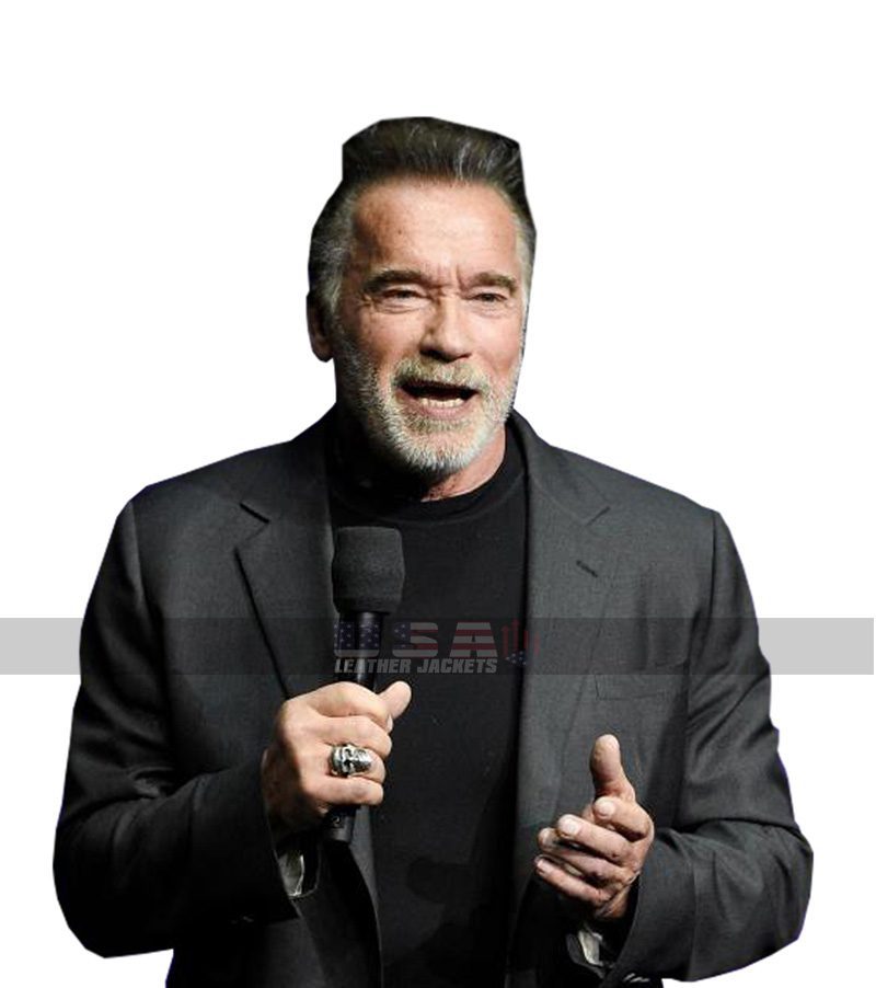 Terminator Dark Fate Arnold Schwarzenegger Grey Coat Jacket