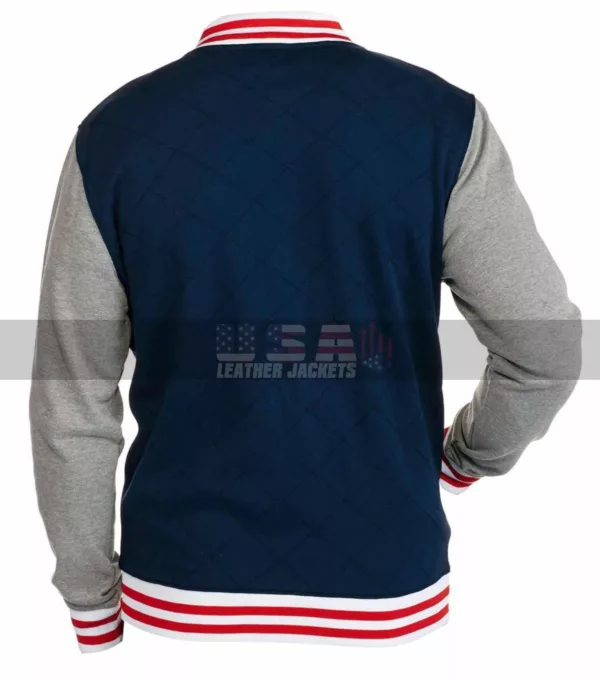 Mens Captain America Varsity Fleece Bomber Jacket