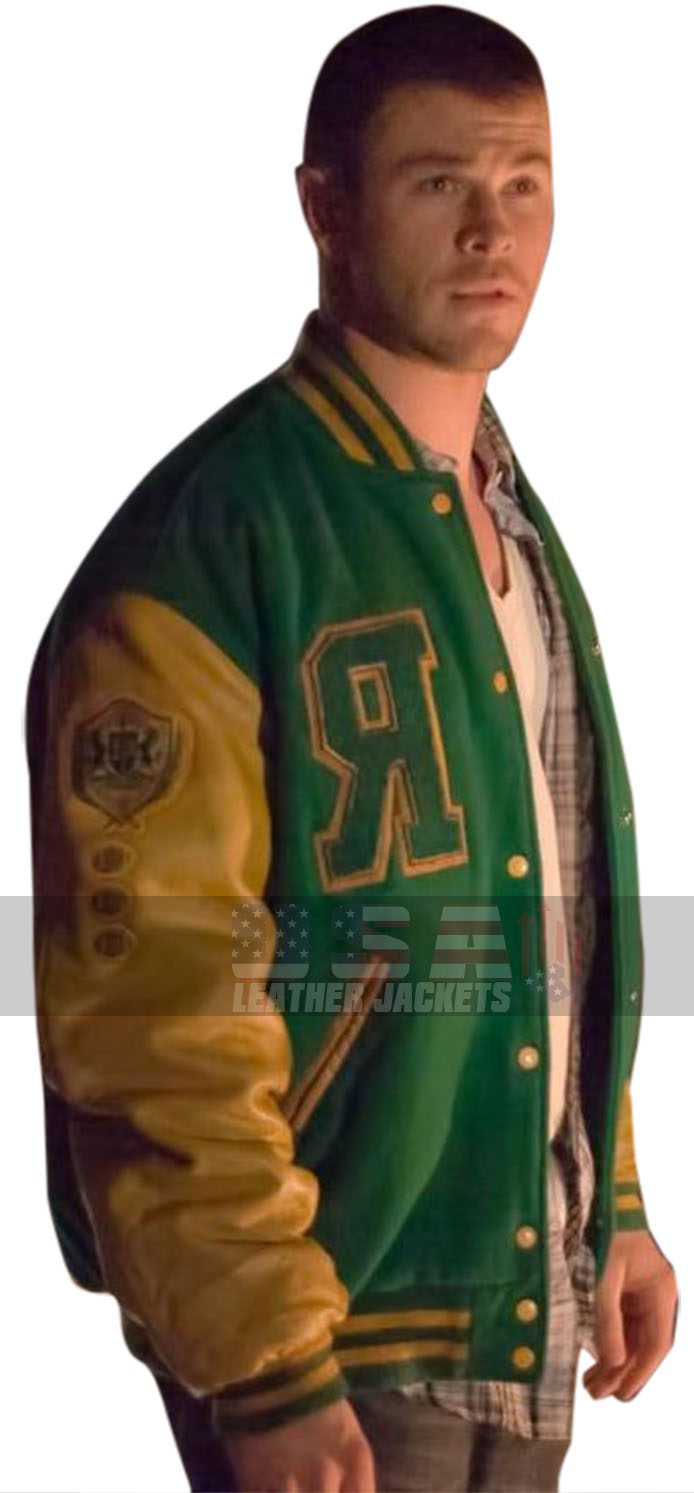 Cabin in the Woods Curt Vaughan R Logo Letterman Bomber Jacket