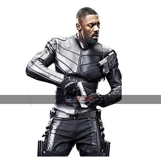 Hobbs and Shaw Idris Elba Brixton Costume Black Leather Jacket