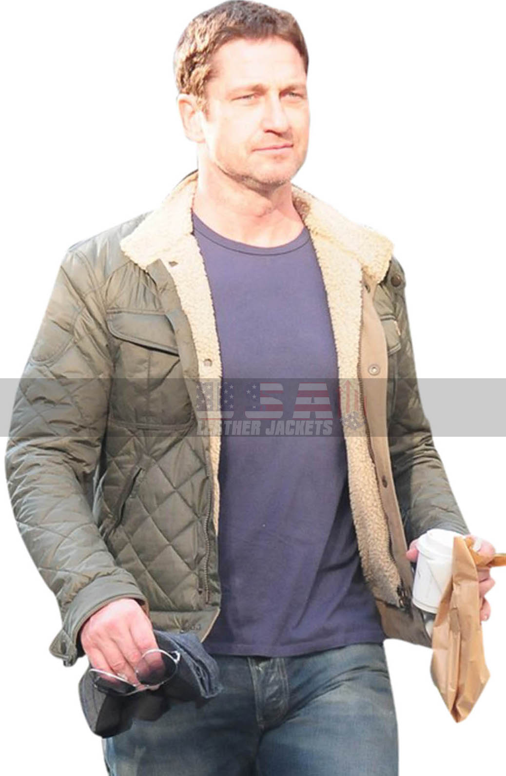Hunter Killer Gerard Butler (Captain Joe Glass) Quilted Shearling Jacket