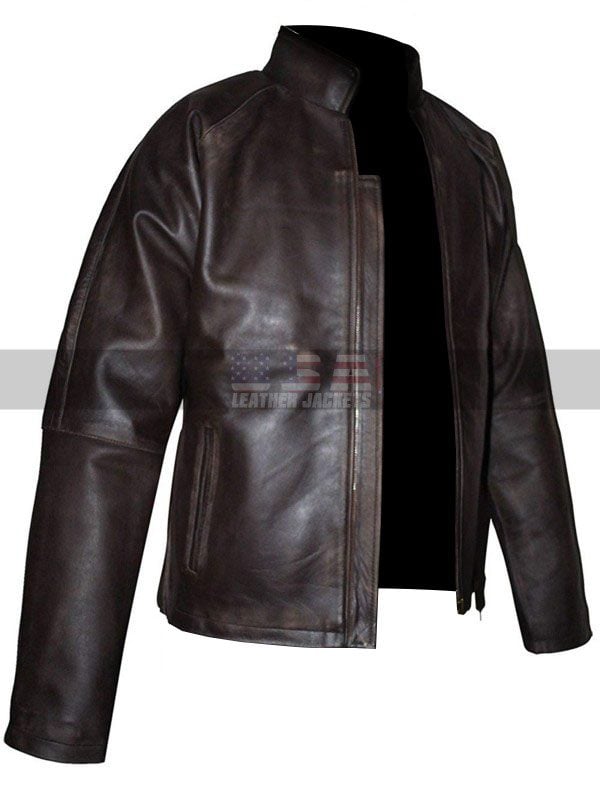 Tom Cruise Jack Reacher Distressed Brown Leather Jacket