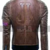 Justice League (Champion of Justice) Womens Bomber Aviator Brown Leather Jacket