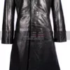 Neo Matrix Keanu Reeves Black Trench Leather Coat