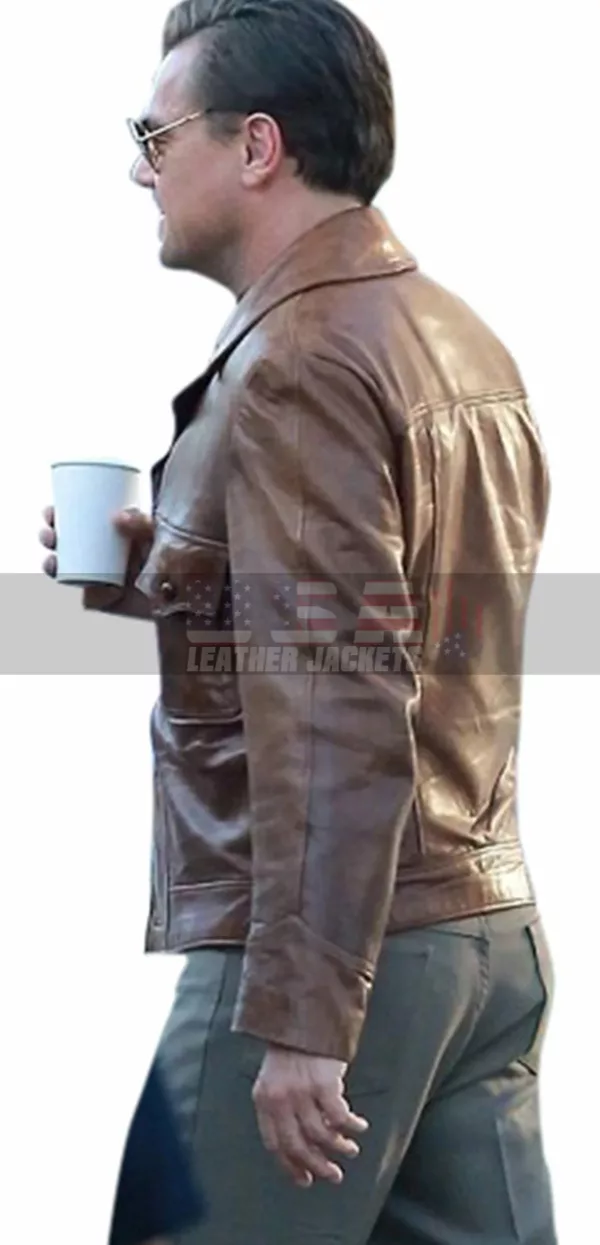 Once Upon a Time in Hollywood Leonardo DiCaprio Brown Leather Jacket