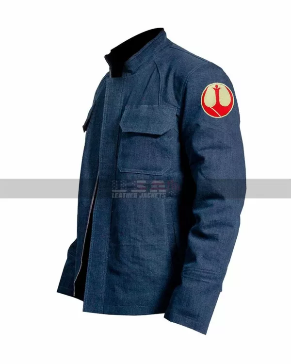 Star Wars Poe Dameron The Last Jedi Oscar Isaac Blue Denim Jacket 
