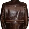 Bruce Willis Surrogates Tom Greer Distressed Brown Leather Jacket