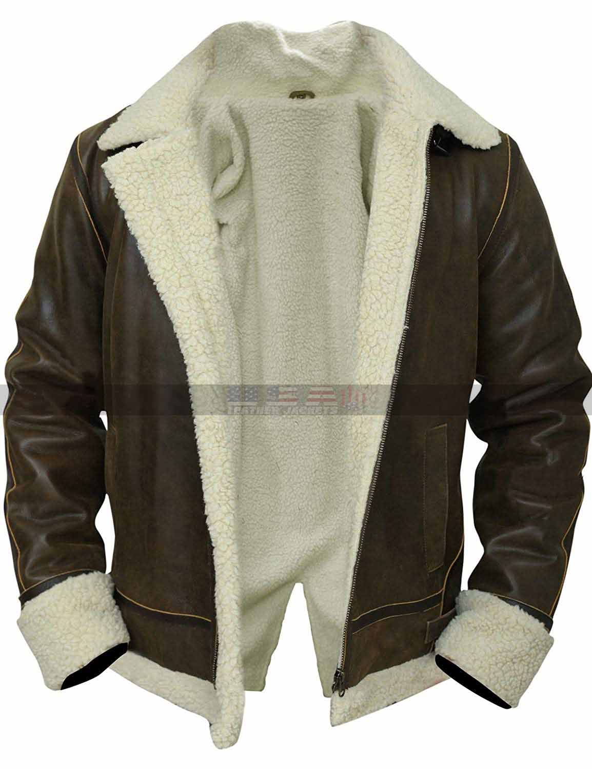 The Mummy Of Dragon Emperor Brendan Fraser Aviator B3 Fur Shearling Jacket