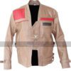 Star Wars The Force Awakens Finn Costume Leather Jacket