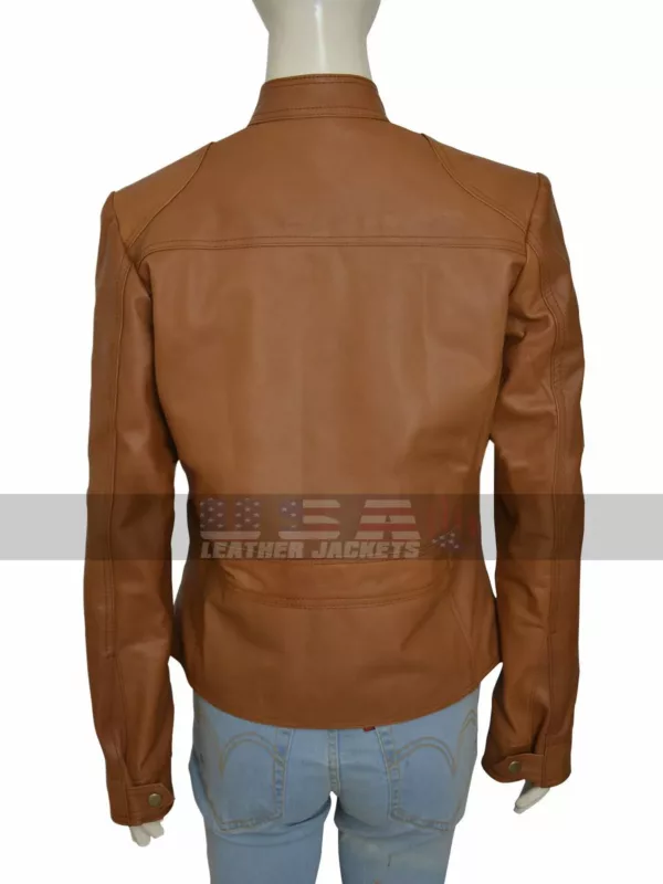 The Avengers Scarlett Natasha Romanoff Tan Brown Leather Jacket