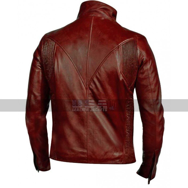 Daredevil Costume Charlie Cox Red Leather Jacket Fore Men's