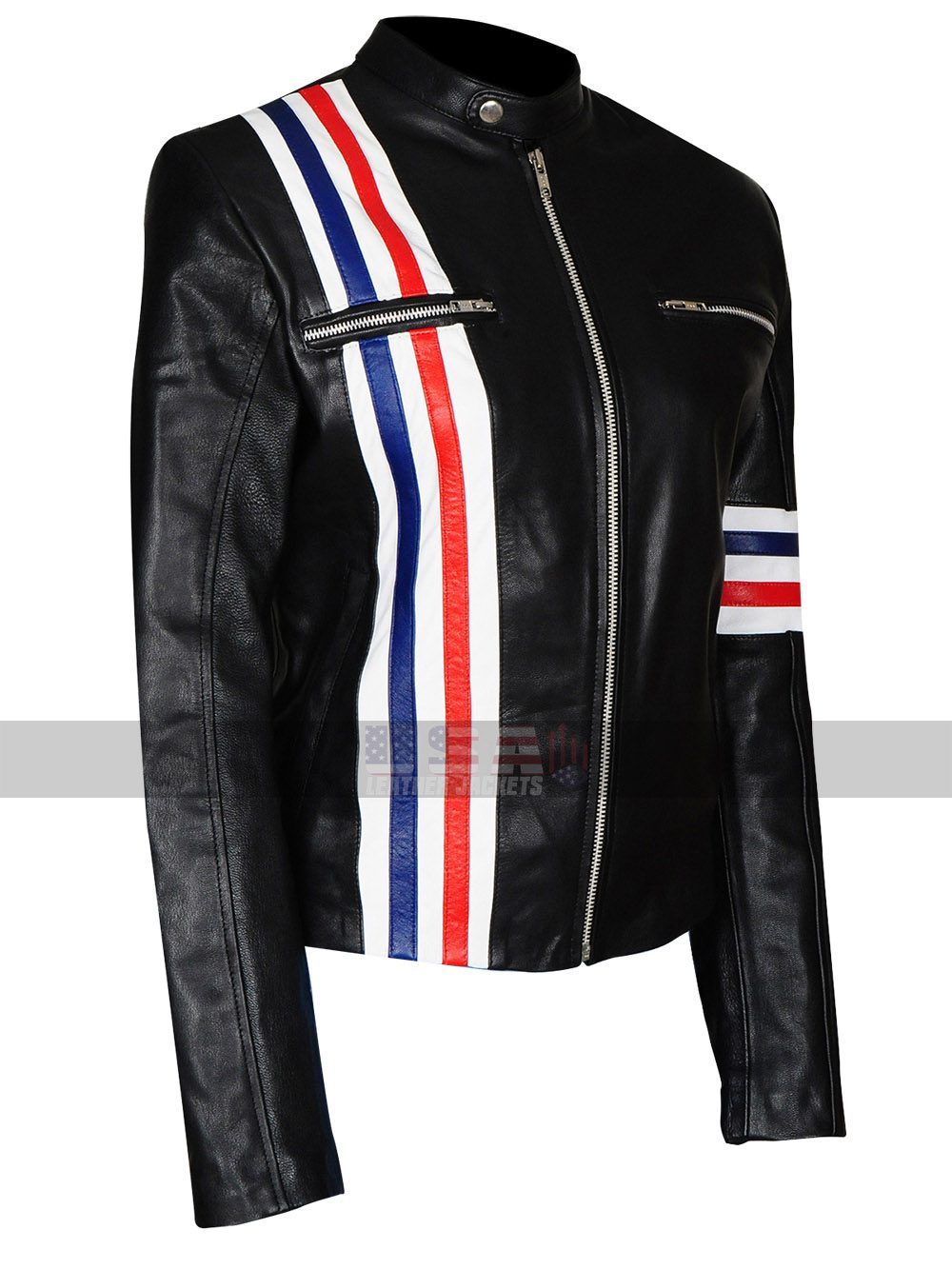 Women Future Man Tiger Eliza Coupe Biker Leather Jacket