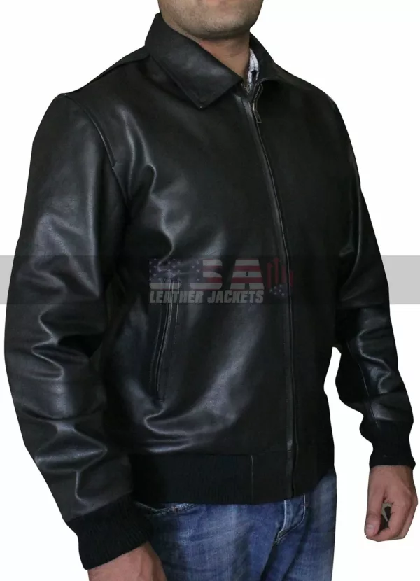 Happy Days Fonzie Motorcycle Bomber Leather Jacket