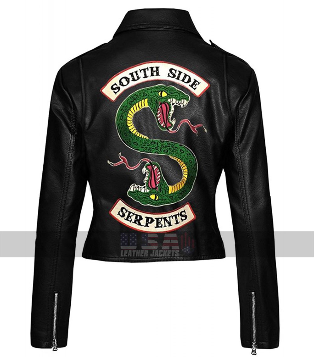 Southside Serpents Women Riverdale Biker Genuine Leather Jacket
