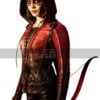 Arrow Speedy Thea Queen Red Costume Hooded Leather Jacket