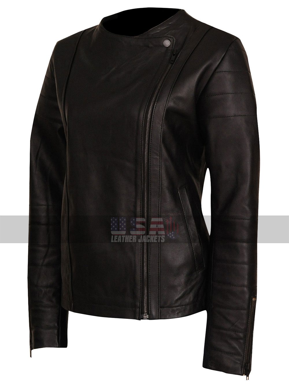 Doctor Who Clara Oswald (Jenna Coleman) Black Leather Jacket