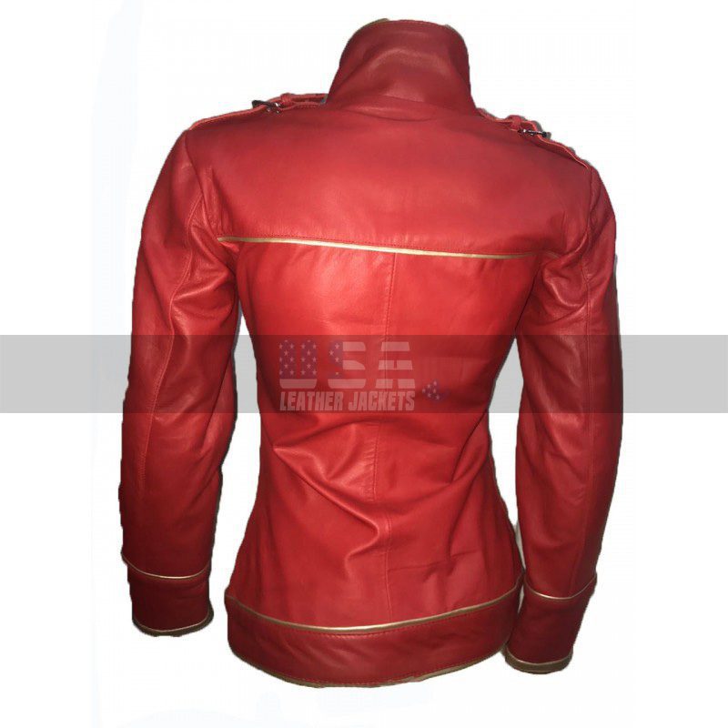 Freddie Mercury Wembley Queen Tribute Red Belted Women Jacket