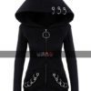 Gothic Women Punk Black Hooded Jacket