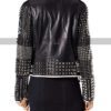 Ladies Punk Rock Style Women Gothic Black Studded Leather Jacket