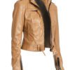Emma Swan Once Upon a Time Costume beige Leather Jacket