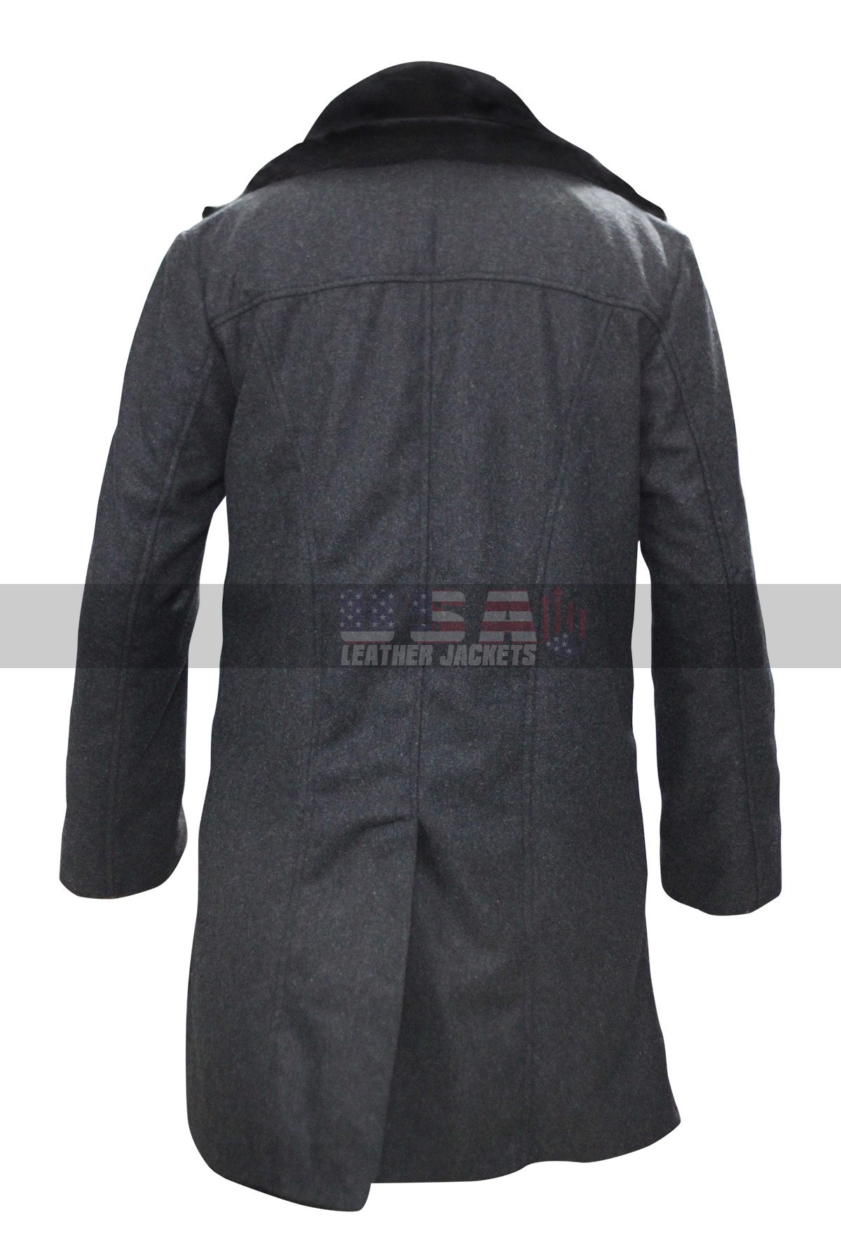 Fargo Billy Bob Thornton Black Fur Collar Wool Coat