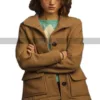 Stranger Things S3 Nancy Wheeler Brown Wool Jacket 